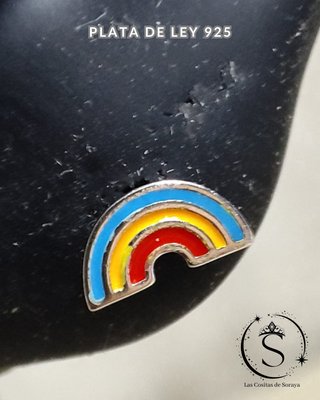 Pendientes Plata 925 Arcoíris y Unicornio