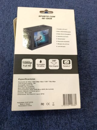 Cámara Deportiva GIMR GE-1309 Full HD Amarilla