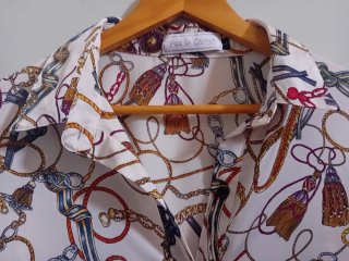 Camisa Larga Estampada Talla L