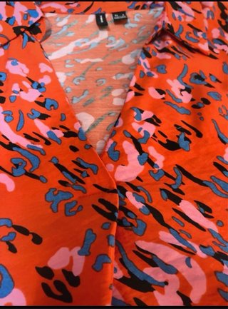 Camicia donna fantasia rossa