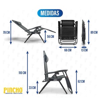 Tumbona Gravedad Cero PINCHO Negra