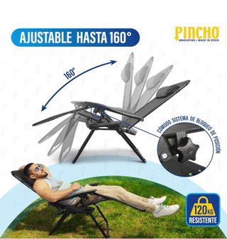 Tumbona Gravedad Cero PINCHO Negra