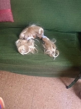 Peluca coletas rubias