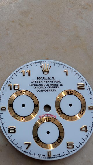 Rolex Daytona 116528/518 esfera blanca árabe oro a