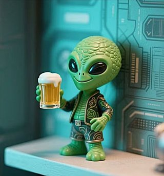 FIGURA ALIENÍGENA CERVECERO