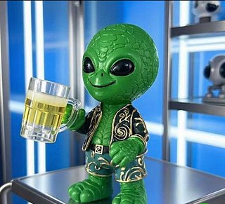 FIGURA ALIENÍGENA CERVECERO