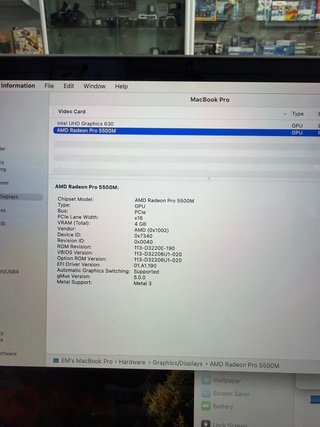 MacBook Pro 16" 2019 i9 16GB RAM 1TB SSD