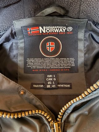 Abrigo Geographical Norway Talla L (Como nuevo)
