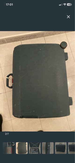 Maleta Samsonite verde oscuro Rígida