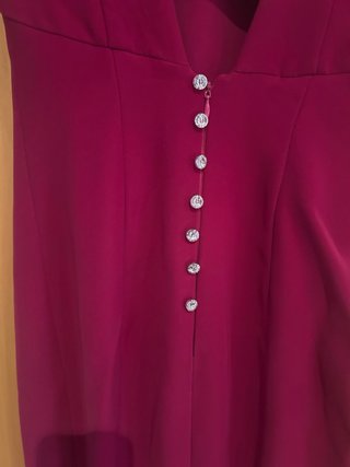 Vestido de fiesta color buganvilla