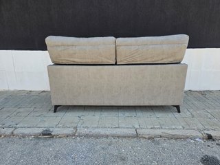 Sofá 2 plazas beige tela