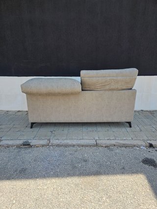 Sofá 2 plazas beige tela