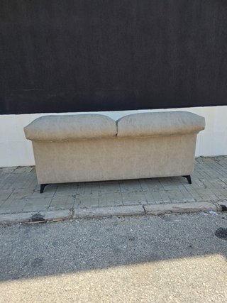 Sofá 2 plazas beige tela