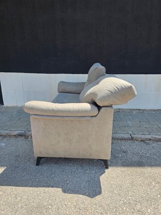 Sofá 2 plazas beige tela