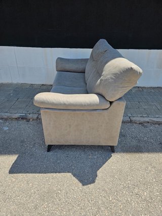 Sofá 2 plazas beige tela
