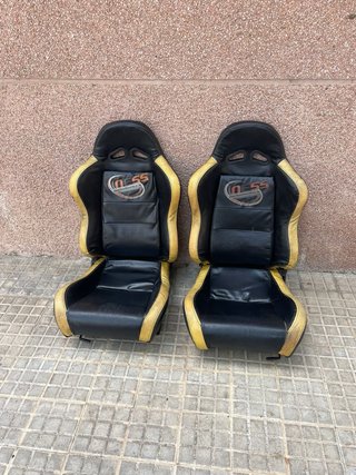 Semibaquets Negros y amarillos (2 unidades)pareja