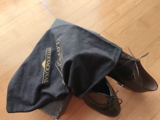 Zapatos Oxford Lottusse Piel Negra impecables .