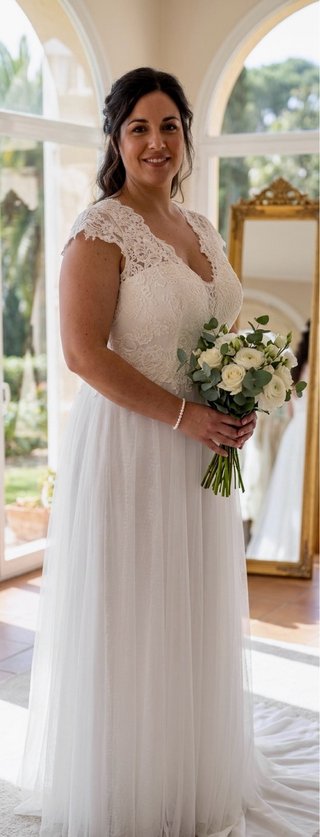 VESTIDO NOVIA MONICA LORETTI T46 | NUEVO C/ETIQ