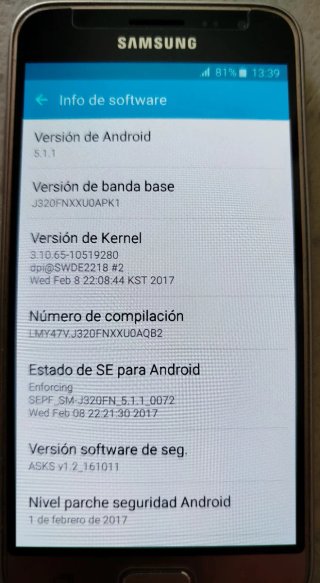 Samsung Galaxy J3 (2016) Dorado