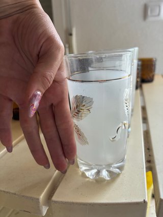 6 Vasos Cristal Dibujo Espiga Dorada