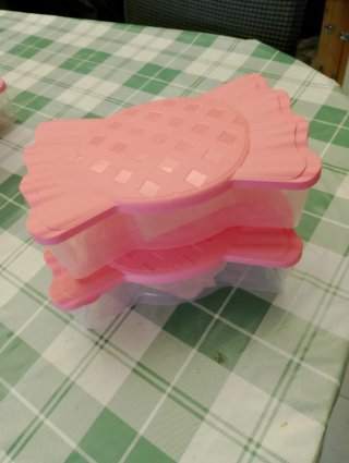 Set 7 Contenitori Trasparenti Rosa