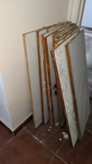 Puerta madera y cristal