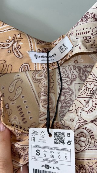Vestido tirantes estampado bandana