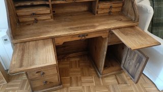 Escritorio antiguo madera mexicana
