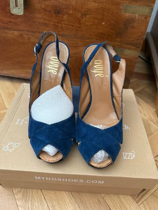 Tacones Ouivé Azul Talla 37