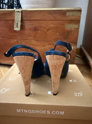 Tacones Ouivé Azul Talla 37