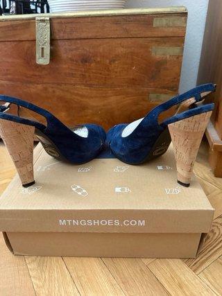 Tacones Ouivé Azul Talla 37