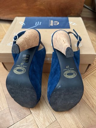 Tacones Ouivé Azul Talla 37