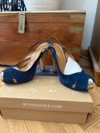 Tacones Ouivé Azul Talla 37