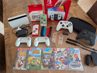 Switch OLED+ 5 Juegos, mando y Accesorios