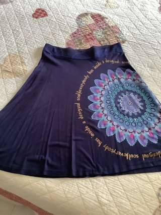 Gonna Desigual blu con mandala