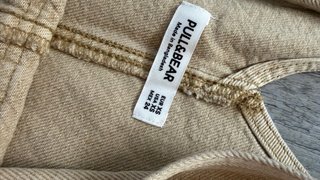 Peto Mono Vaquero Beige Pull&Bear