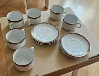 Set 6 tazze da tè vintage porcellana