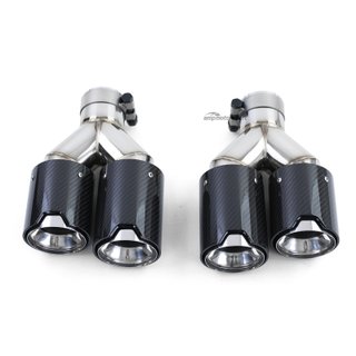 COLAS DE ESCAPE DOBLE EM CARBONO LOOK M