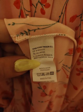Vestido premamá largo estampado floral