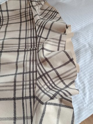 Vestido Sfera cuadros beige y marrón