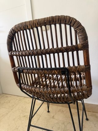 Sillas Ratán y Hierro Estilo Tailandés.