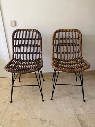 Sillas Ratán y Hierro Estilo Tailandés.