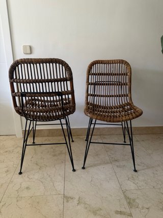 Sillas Ratán y Hierro Estilo Tailandés.