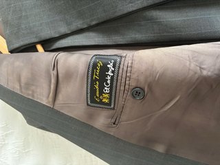 Traje Emidio Tucci Gris Rayas Completo