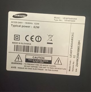 Televisor Samsung Negro/Plateado