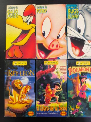 Lote 10 VHS Dibujos Animados Retro Español