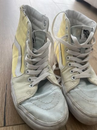 Zapatillas Vans Altas Rosa y Amarillo