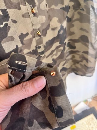 Camisa semitransparente camuflaje