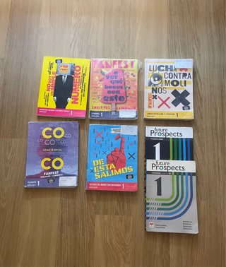Libros de texto de 1º Bachiller.