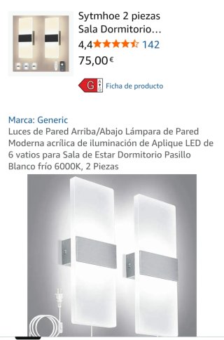 Lámpara de pared LED modernav 3 unidades 19 € cada